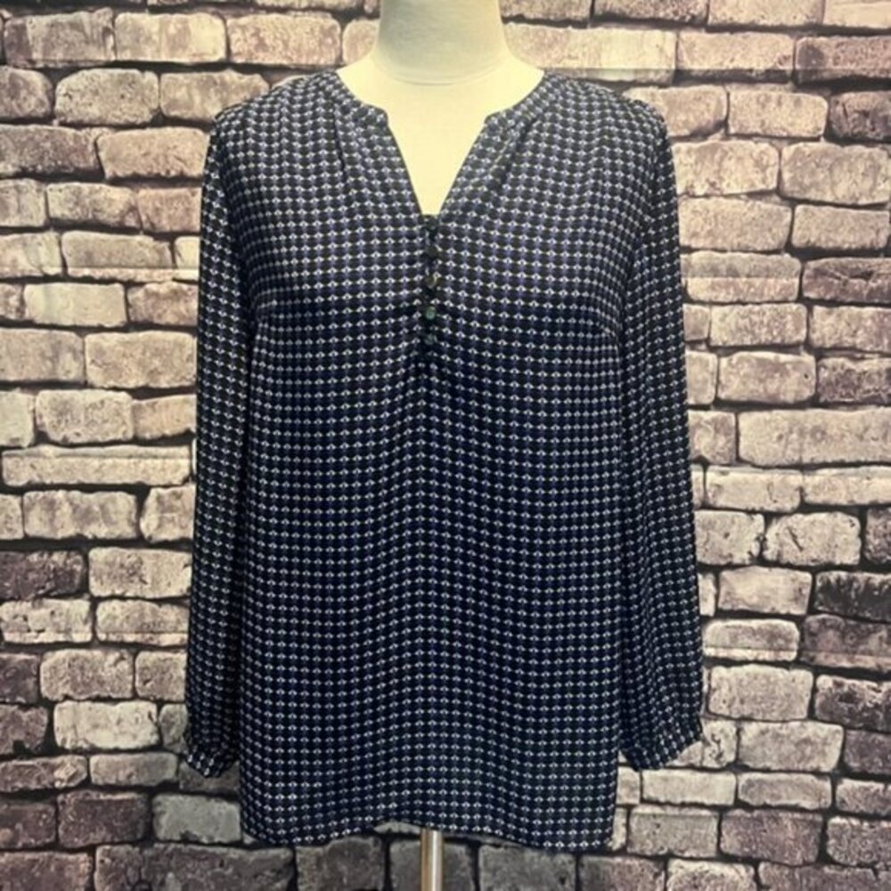Laundry by Shelli Segal V-Neck Blouse Size Medium